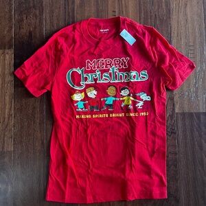 Old Navy - Red Merry Christmas T-Shirt (Peanuts & Charlie Brown)